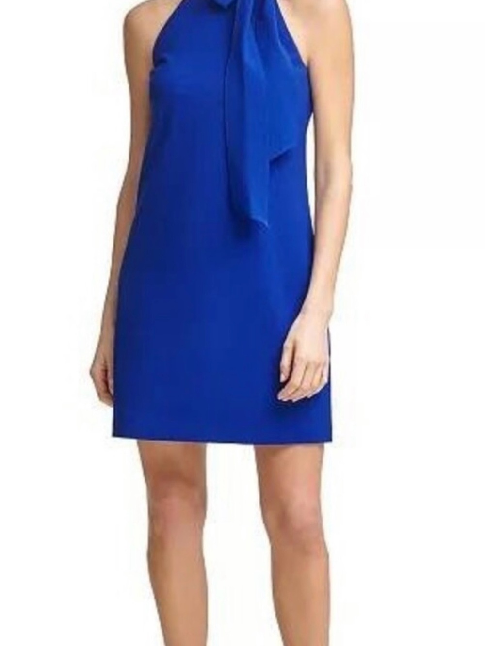 Vince Camuto Cobalt Halter Tie-Neck Mini Dress